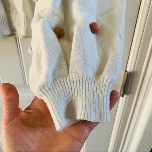 One Loved Babe Cream Bauble Pom Knit Sweater | Small - Picture 4 of 6